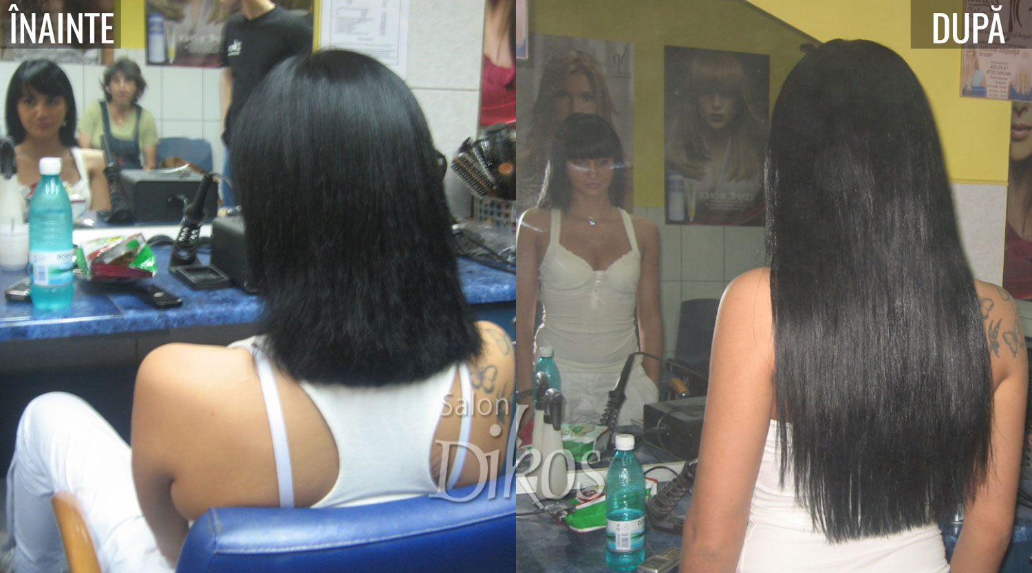 Extensii păr - înainte și după - exemplul 73